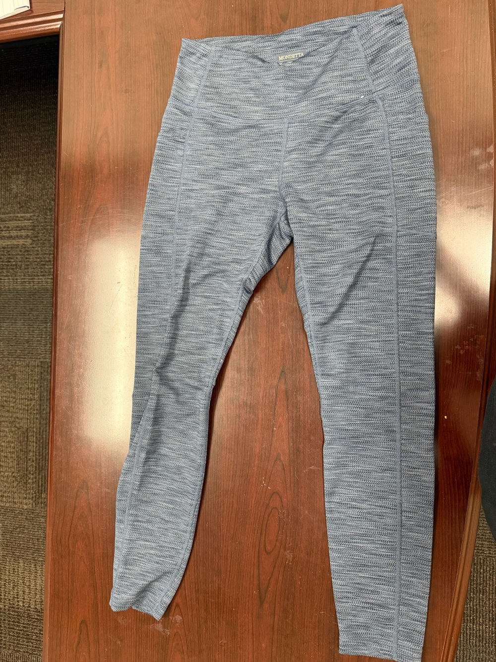 Mondetta Heathered Blue Kids Performance Leggings
